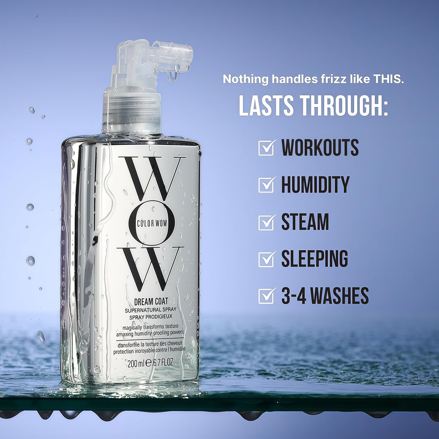 COLOR WOW Dream Coat Supernatural Spray – Keep Your Hair Frizz-Free and Shiny No Matter the Weather with Award-Winning Anti-Humidity Treatment